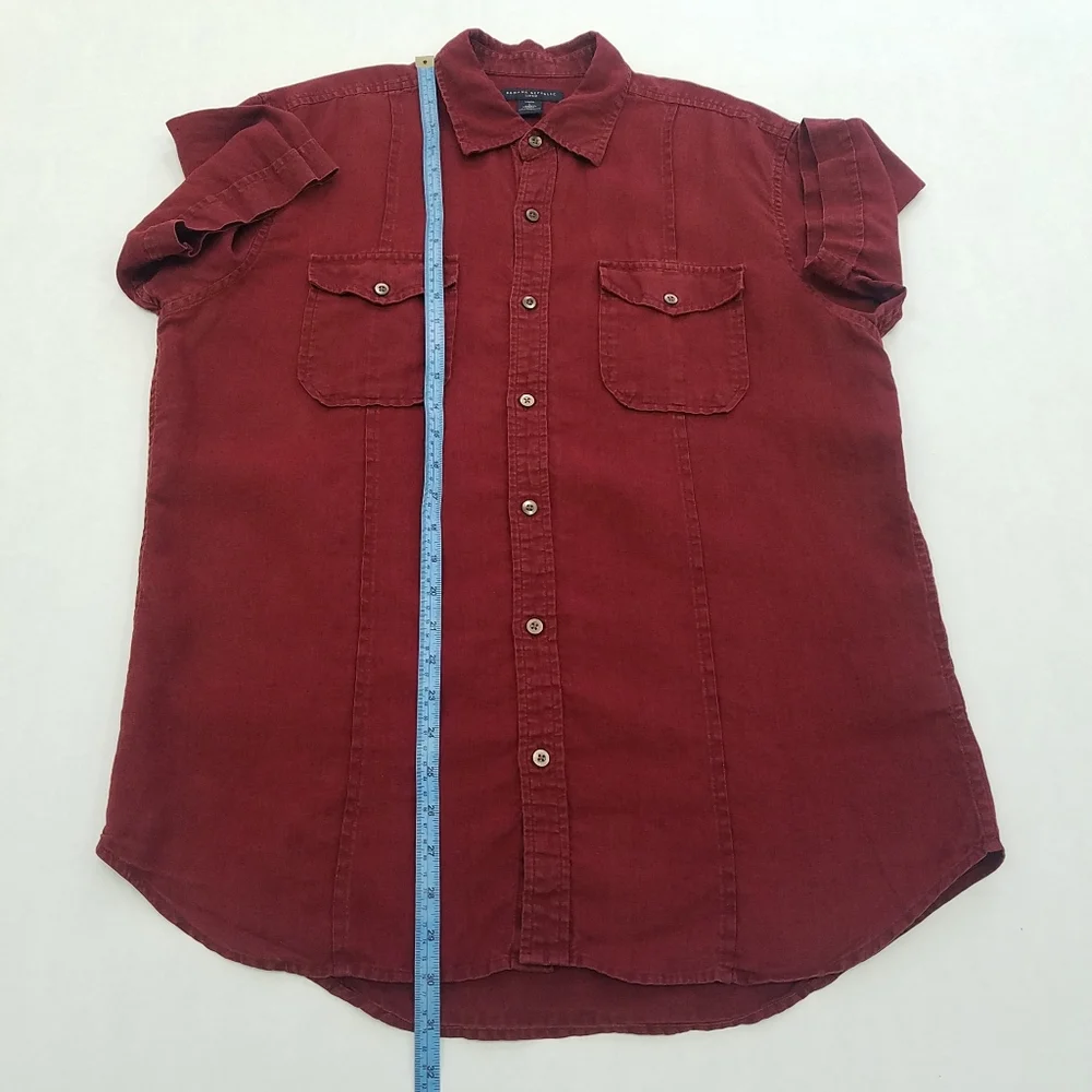 Banana Republic Short Sleeve Button Up Linen Shirt